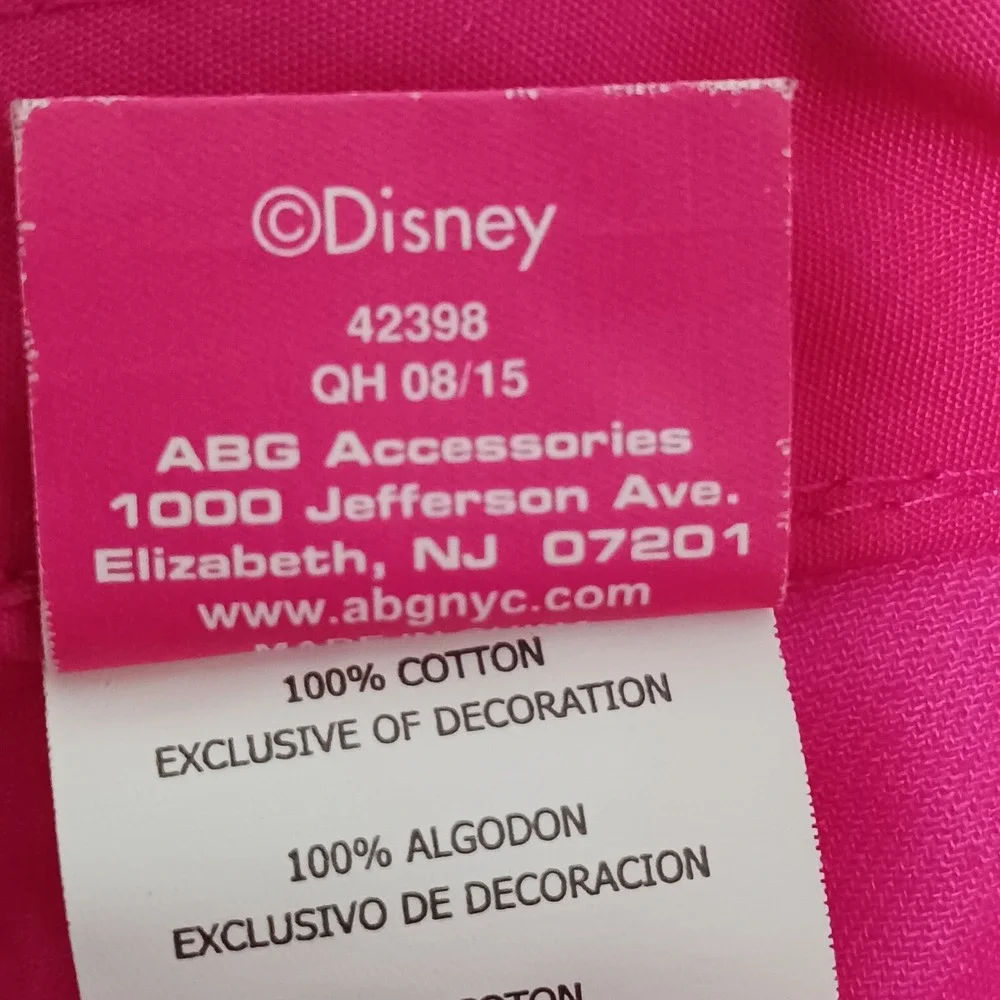 Disney Girls Minnie‎ Mouse Pink Adjustable Cap with Lg Ears and Bow